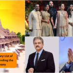 list of the guests invited in the pran pratistha ceremony on 22 january